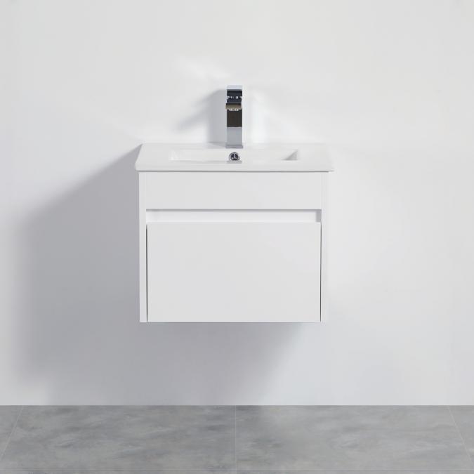 Mercia 500mm White Waterproof Wall Hung Vanity Unit