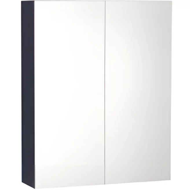Mercia Mid Grey Gloss Double Door Mirror Cabinet