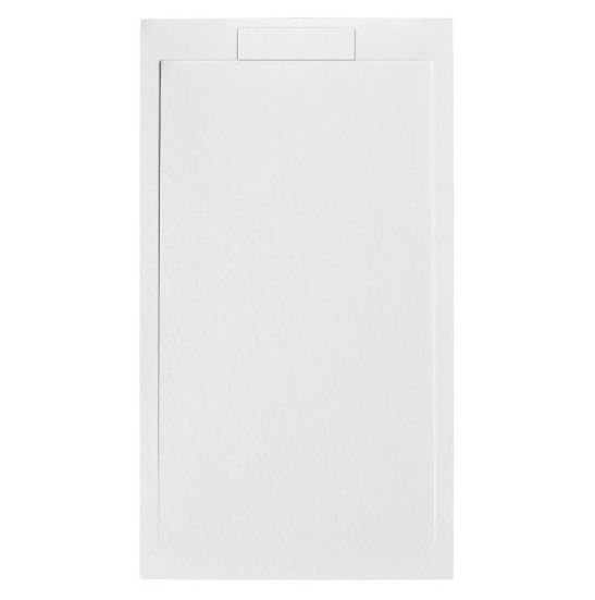Giorgio Lux White Slate Effect Shower Tray - 1800 x 900 - Concealed Waste