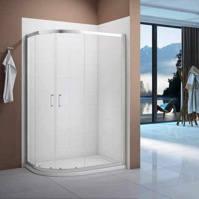 Merlyn Vivid Boost 900 x 760mm 2 Door Offset Quadrant Shower Enclosure