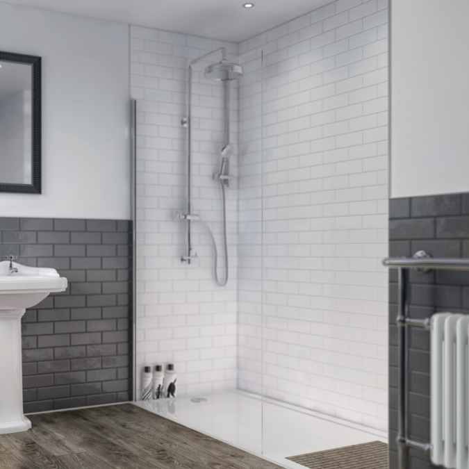 White Mermaid Composite Tilepanel Shower Board