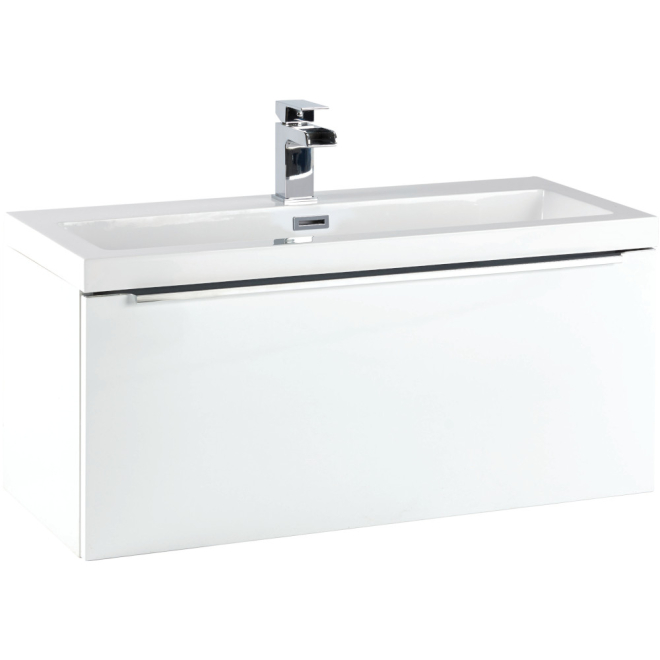 Scudo Muro 800 Gloss White Wall Hung Vanity