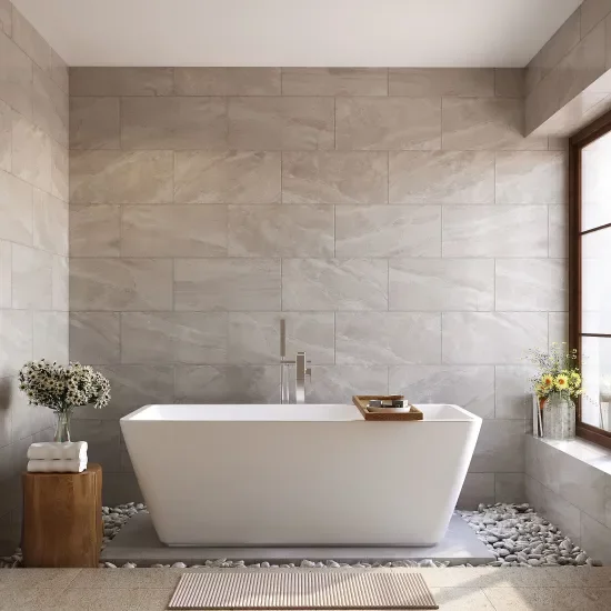 Nuie Choice Endeavor 1615mm Square Back to Wall Freestanding Bath