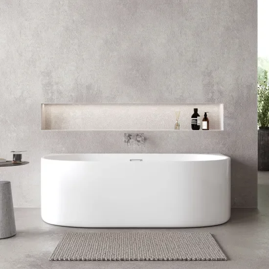 Nuie Choice Everlast 1600mm Back to Wall Freestanding Bath