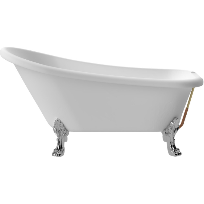 Nuie Chronos 1600mm Roll Top Freestanding Slipper Bath