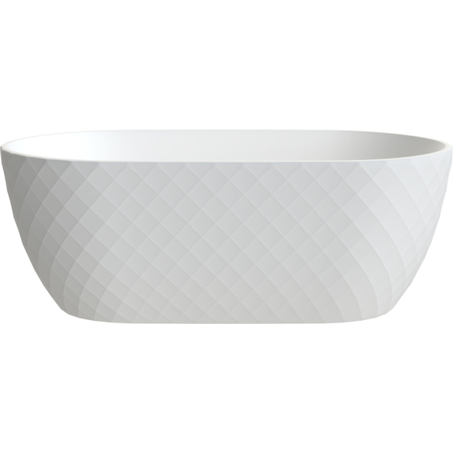 Nuie Choice Minara 1590mm Textured Oval Freestanding Bath