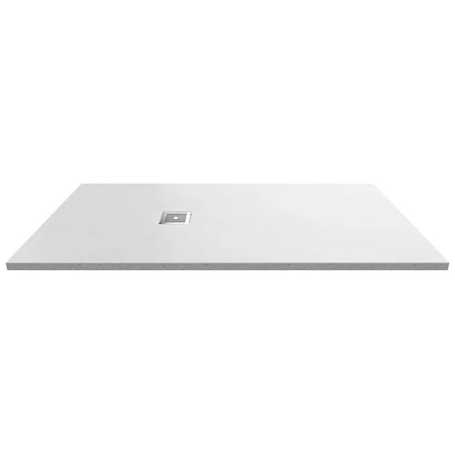 Nuie Pearlstone 1700 x 900mm White Slate Slimline Rectangular Shower Tray