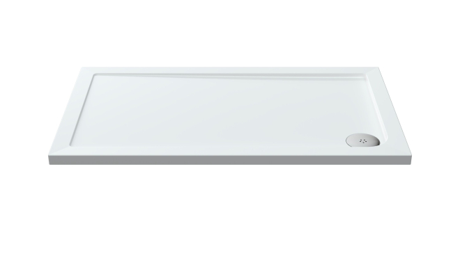 Nuie Pearlstone 1200 x 700mm Slimline Rectangle Shower Tray 
