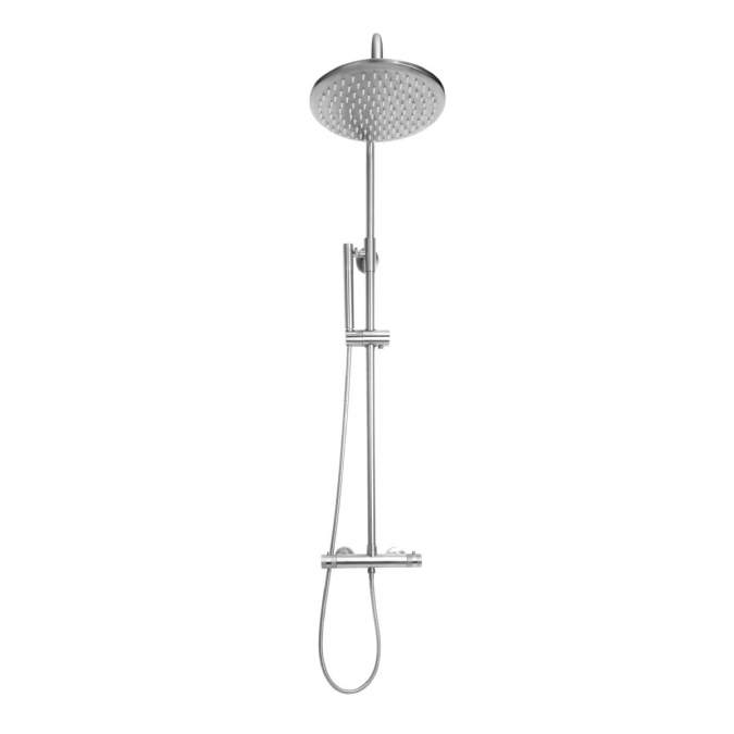 Scudo Core Chrome Twin Head Rigid Riser Shower Kit