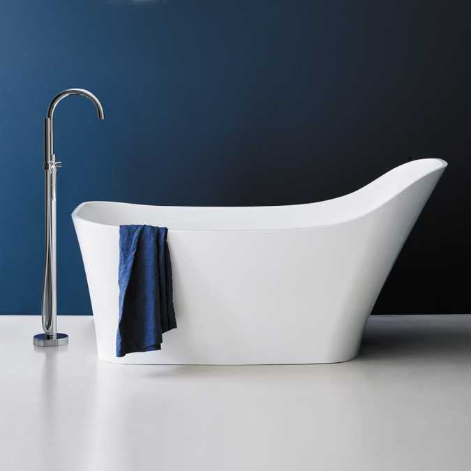 Clearwater Nebbia 1600 x 800 Natural Stone Freestanding Bath N14