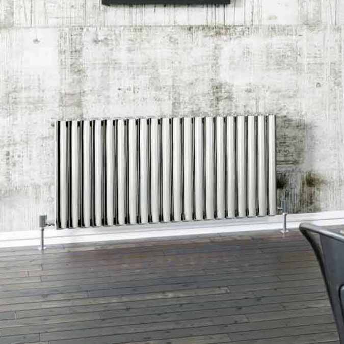 Cove Polished Stainless Steel Single Sided 600 x 413mm Designer Radiator - DQ Heating