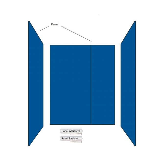 Nuance Pack D - Medium 3 Sided Wall Panel Kit by BushBoard