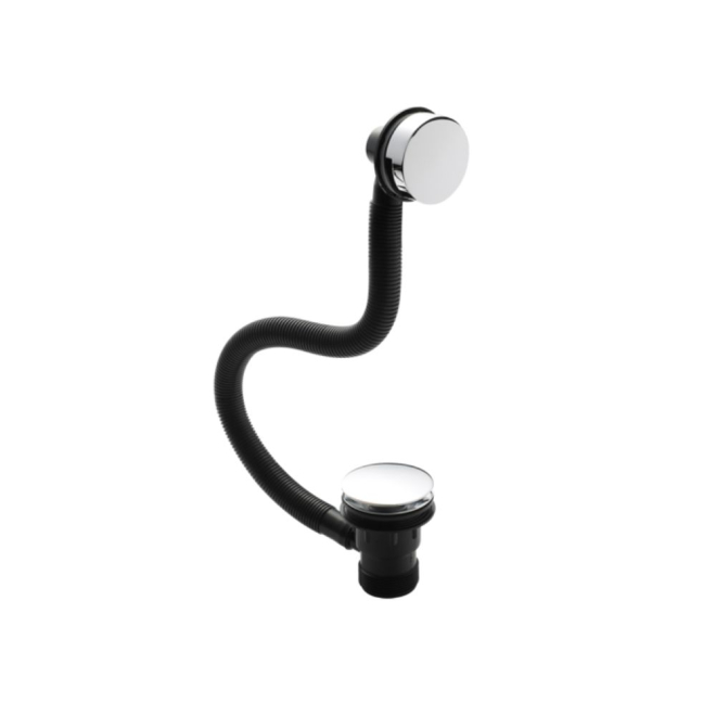 Nuie Chrome Easy Clean Push Button Bath Waste and Overflow