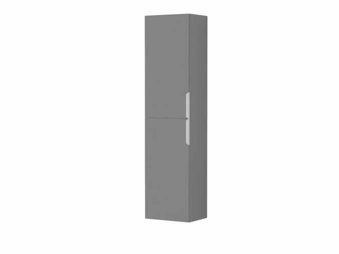 Origins By Utopia Modular Wall Hung Tall Storage Unit In A Grey Gloss Finish At Rubberduck Bathrooms
