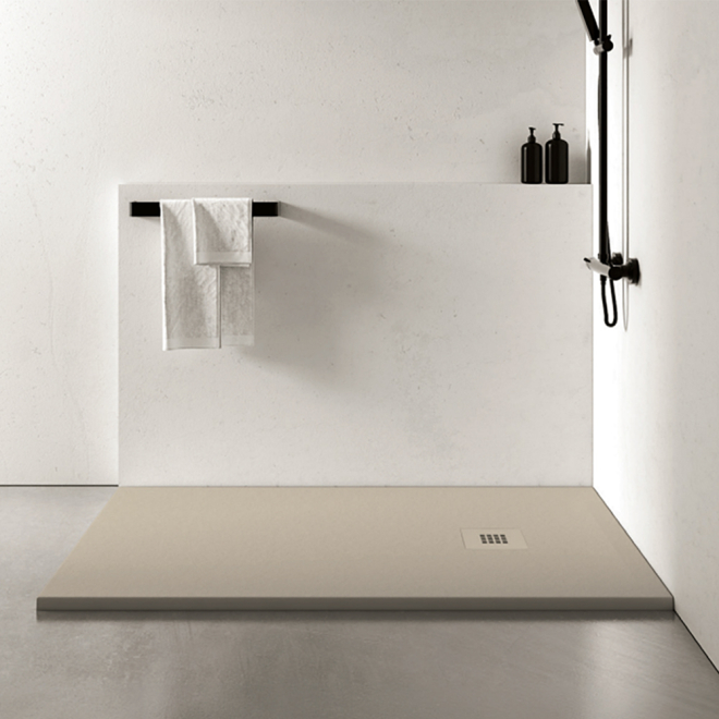 Tailored Trays Cuttable Slate Shower Tray in Sand 1400 x 800