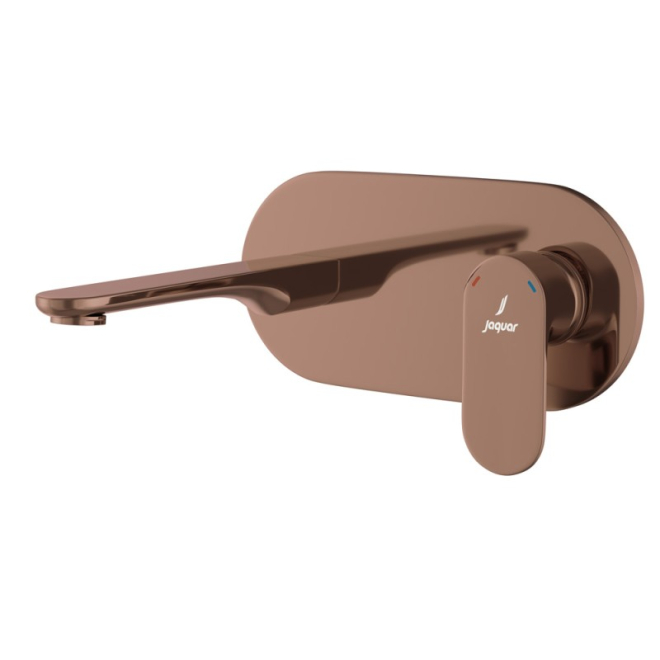 Jaquar Opal Prime Blush Gold PVD Single Lever Wall Mounted Basin Mixer