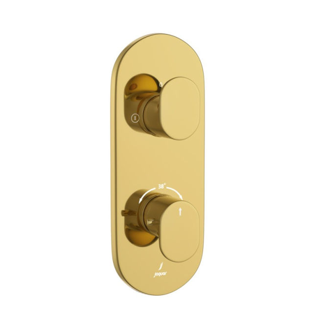 Jaquar Opal Prime Bright Gold Concealed 2 Outlet Shower Valve