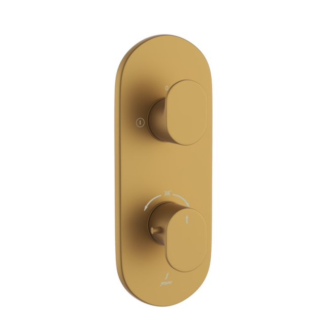 Jaquar Opal Prime Gold Matt Concealed 2 Outlet Shower Valve  