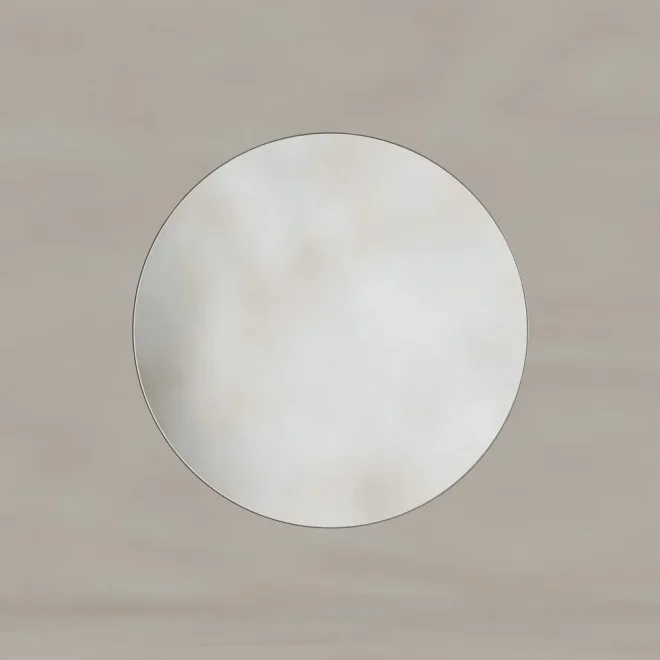 Origins Living Oslo Round 60 Brushed Nickel Mirror