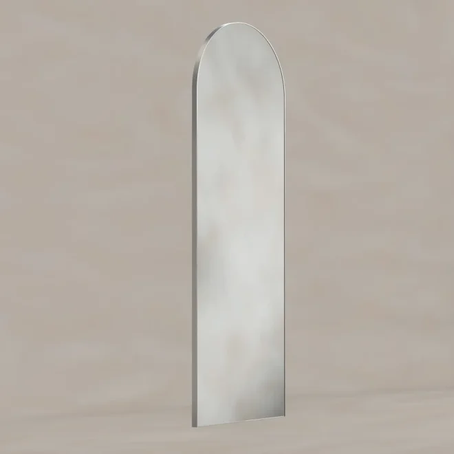 Origins Living Oslo Arch 140 Brushed Nickel Mirror