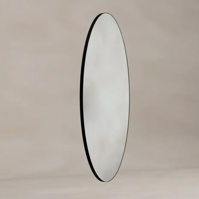 Origins Living Oslo Oval Mirror in Matt Black