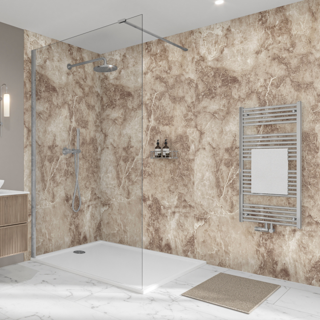 Onyx Marrone Wetwall Elite Waterproof Wall Panels