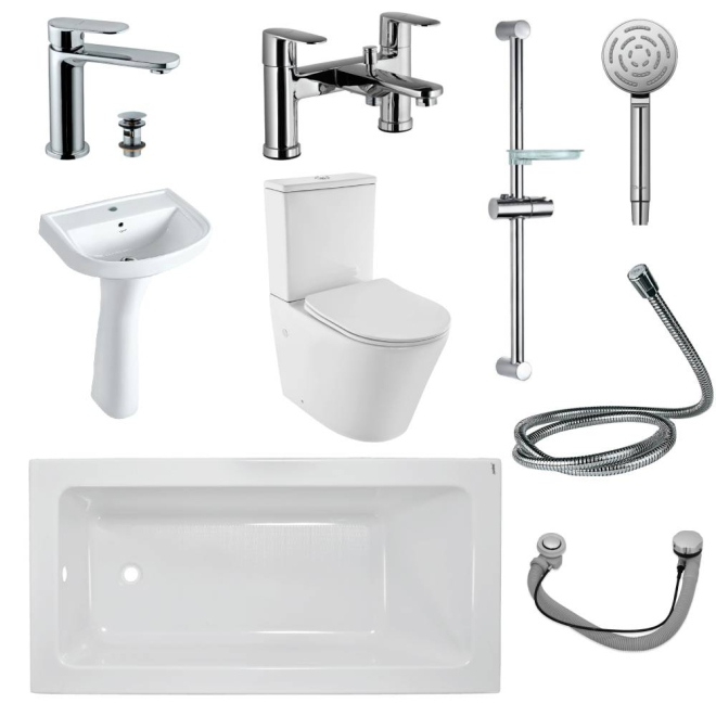 Jaquar Complete Bathroom suite In Chrome With 1700MM Bath