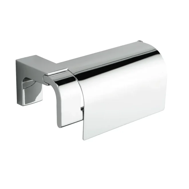 Origins Living Eletech Chrome Toilet Roll Holder with Cover