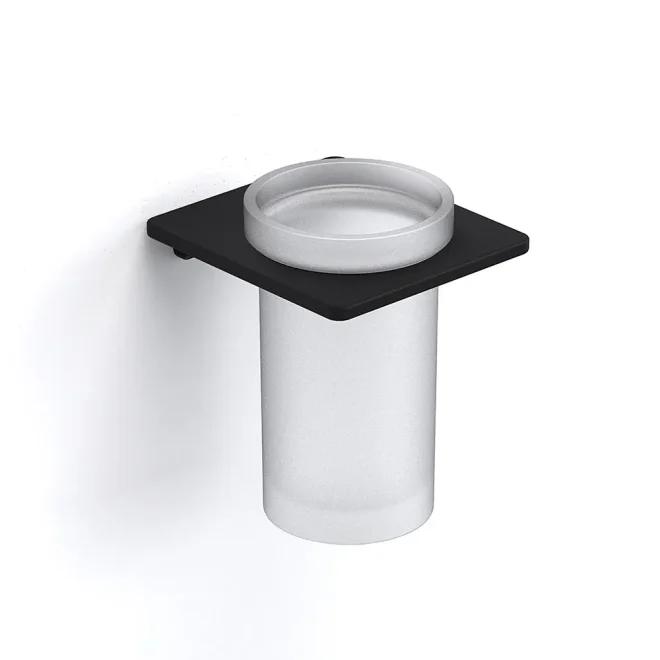 Origins Living S Cube Matt Black Tumbler Holder