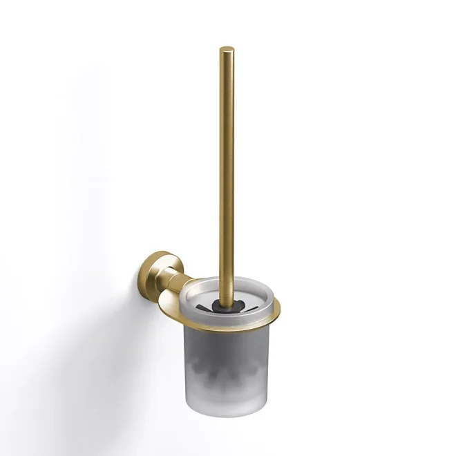 Origins Living Tecno Project Brushed Brass Toilet Brush Set