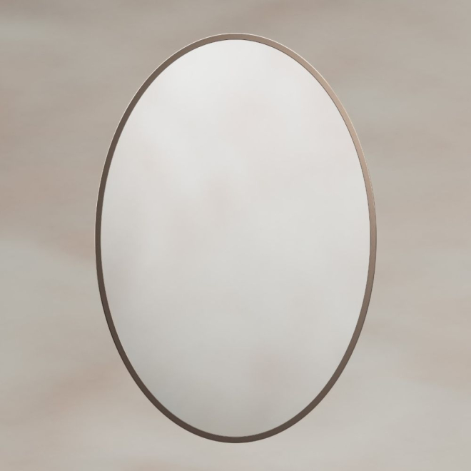 Origins Living Delphine Oval Mirror in Brushed Bronze - 550 x 800mm