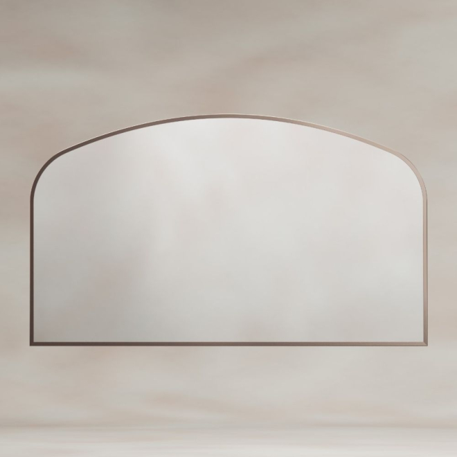 Origins Living Delphine Overmantle Mirror in Brushed Bronze - 1200 x 700mm