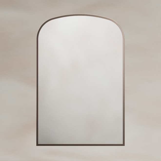Origins Living Delphine Overmantle Mirror in Brushed Bronze - 600 x 900mm