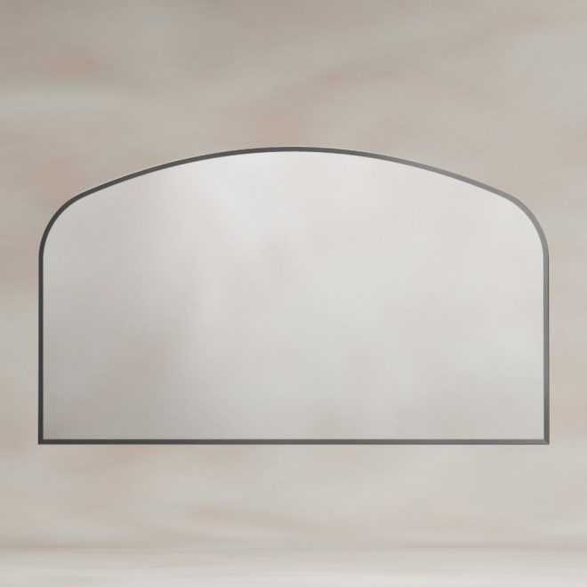 Origins Living Delphine Overmantle Mirror in Gunmetal - 1200 x 700mm