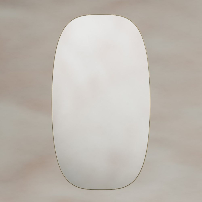 Origins Living Oslo Barrel Mirror in Brushed Brass