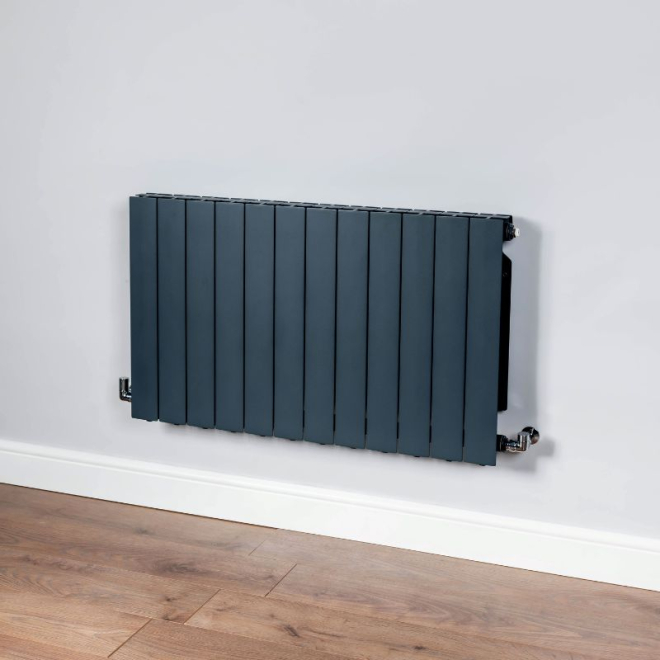 DQ Osset 431 x 820mm Anthracite Horizontal Radiator