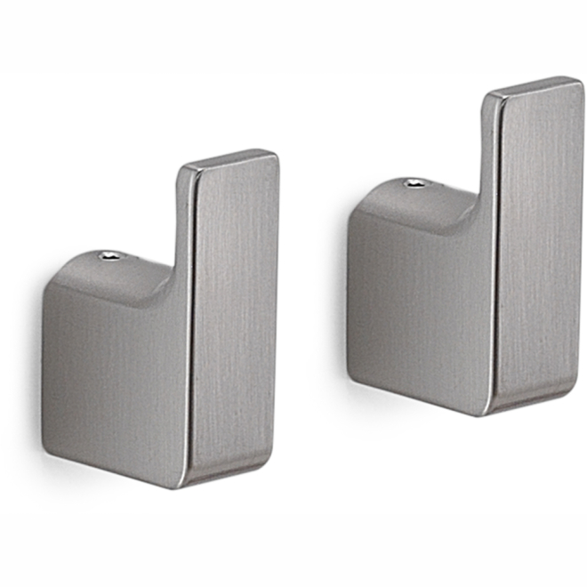 Origins Living Pirenei Brushed Nickel Robe Hooks
