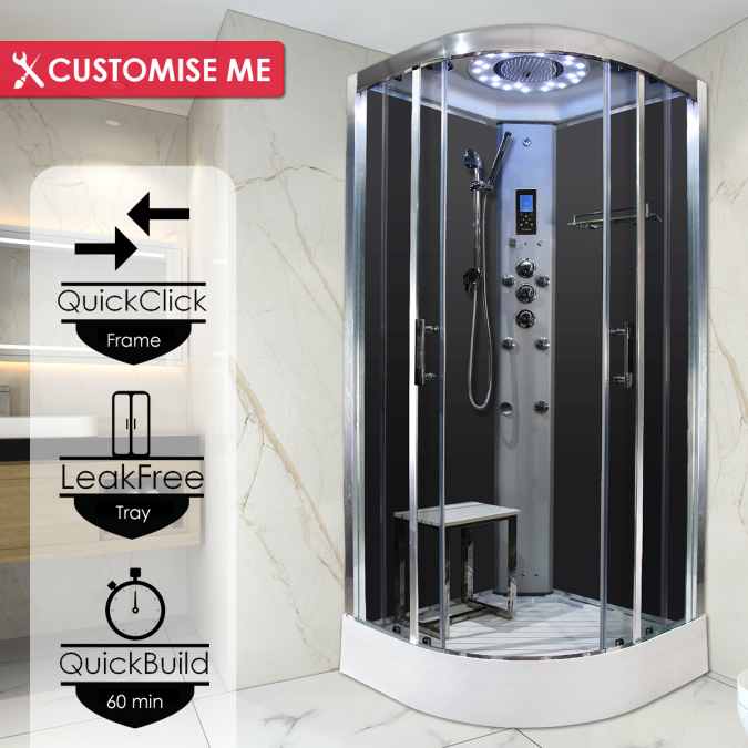 Insignia Showers PL10QS Platinum Steam Shower Cabin 1000 x 1000mm