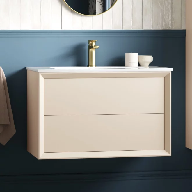Pekin 610mm Matt Cotton Wall Hung Vanity Unit