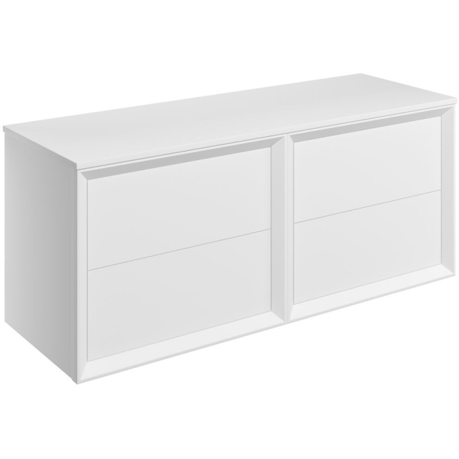Pekin 1210mm Matt White Wall Hung Vanity Unit