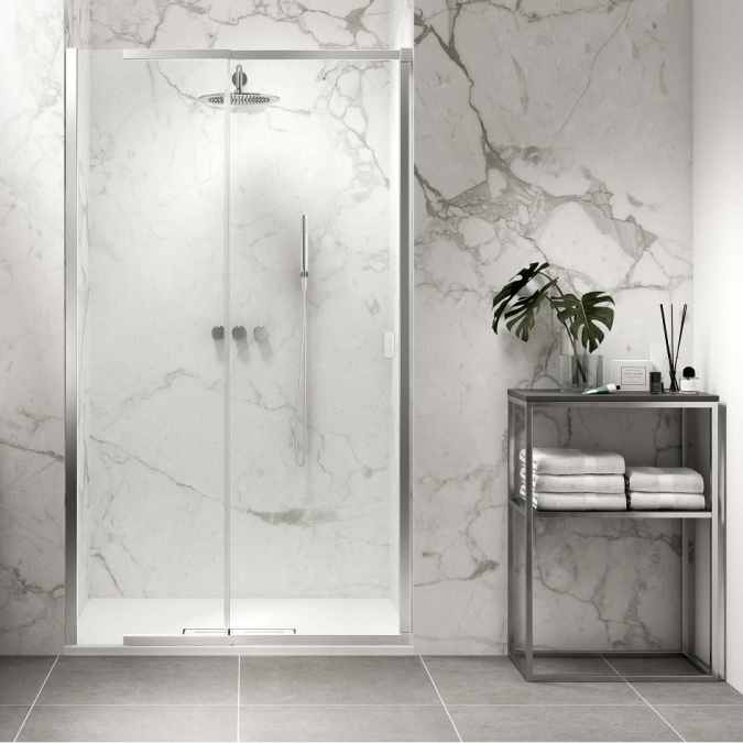 Kudos Pinnacle 8 1200mm Sliding Shower Door for Recess