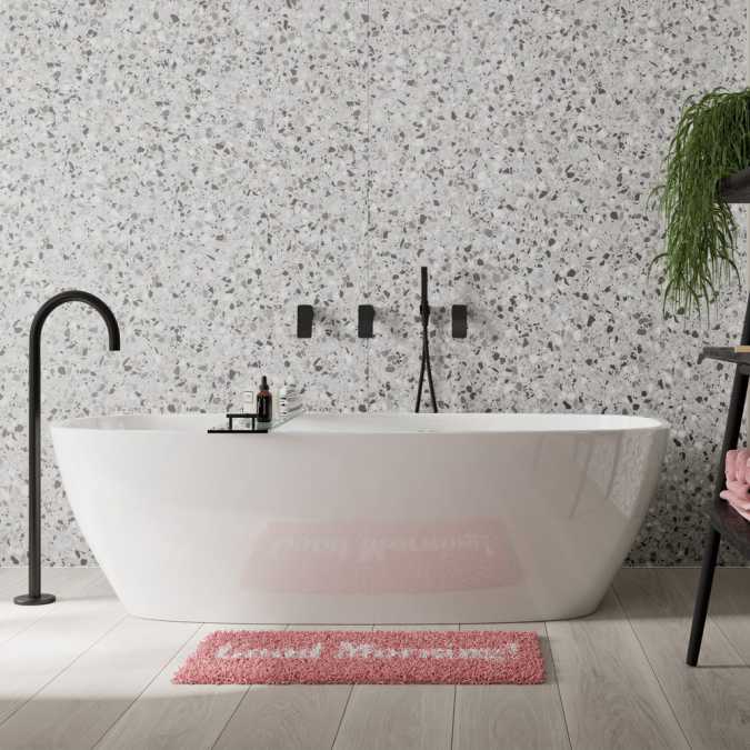 Positano Grey Terrazzo Showerwall Laminate Panels