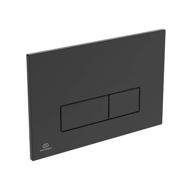 Ideal Standard Oleas M2 Matt Black Mechanical Dual Flushplate