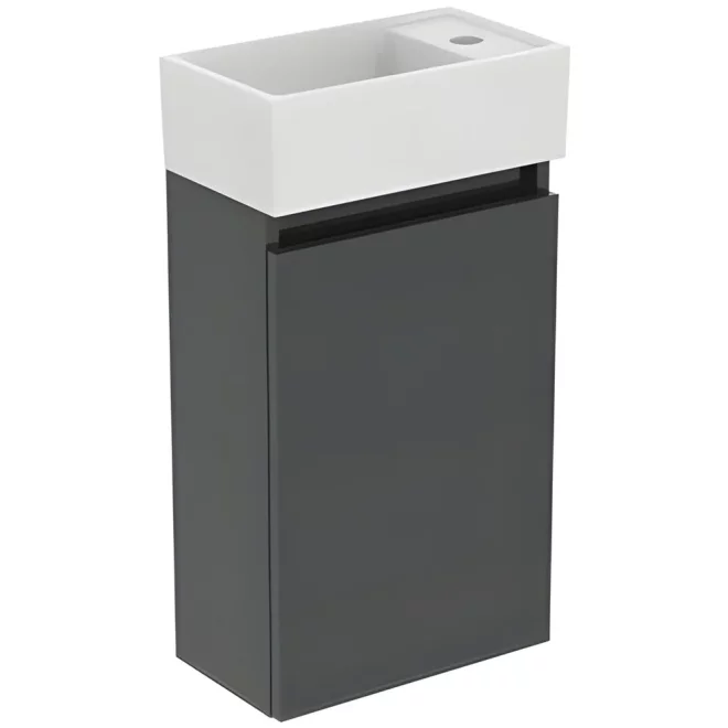 Ideal Standard Eurovit+ 350mm Mid Grey Wall Hung Unit and Basin