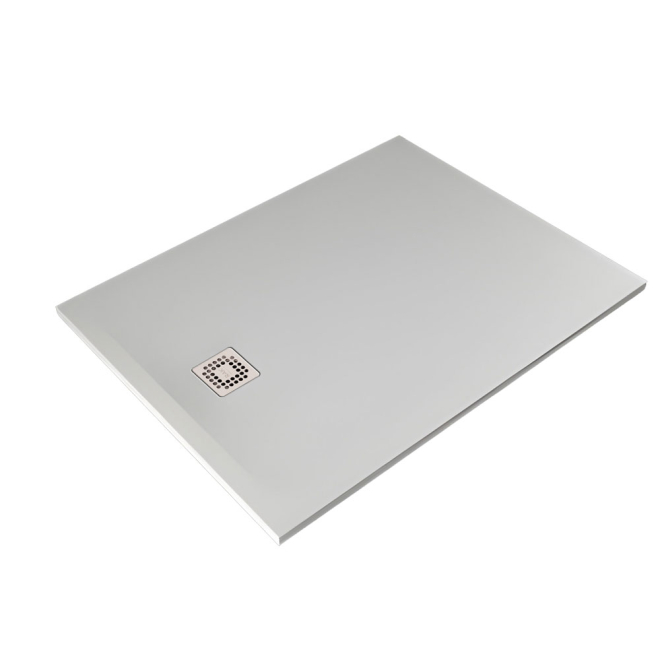 RAK Feeling 1200 x 900mm White Stone Resin Shower Tray - Cut To Size