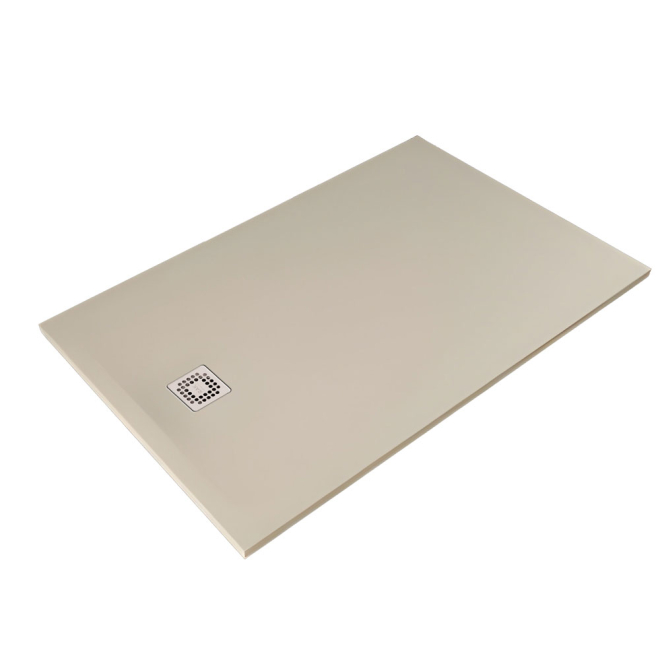 RAK Feeling 1400 x 900mm Cappuccino Stone Resin Shower Tray - Cut To Size