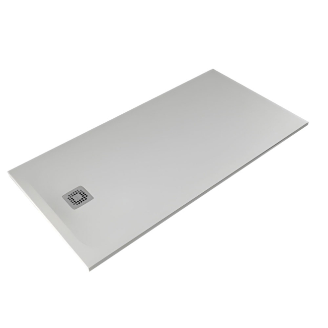 RAK Feeling 1600 x 800mm White Stone Resin Shower Tray - Cut To Size
