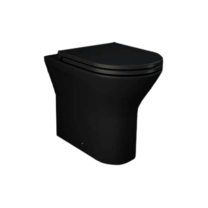 RAK Feeling Matt Black Rimless Back To Wall Toilet & Soft Close Seat