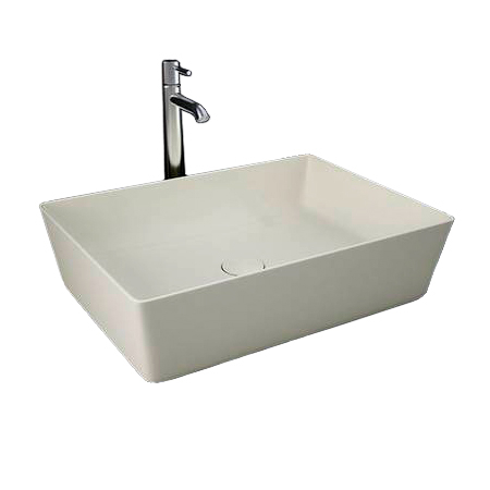 Feeling Rectangle Countertop Basin Matt Greige - RAK Ceramics