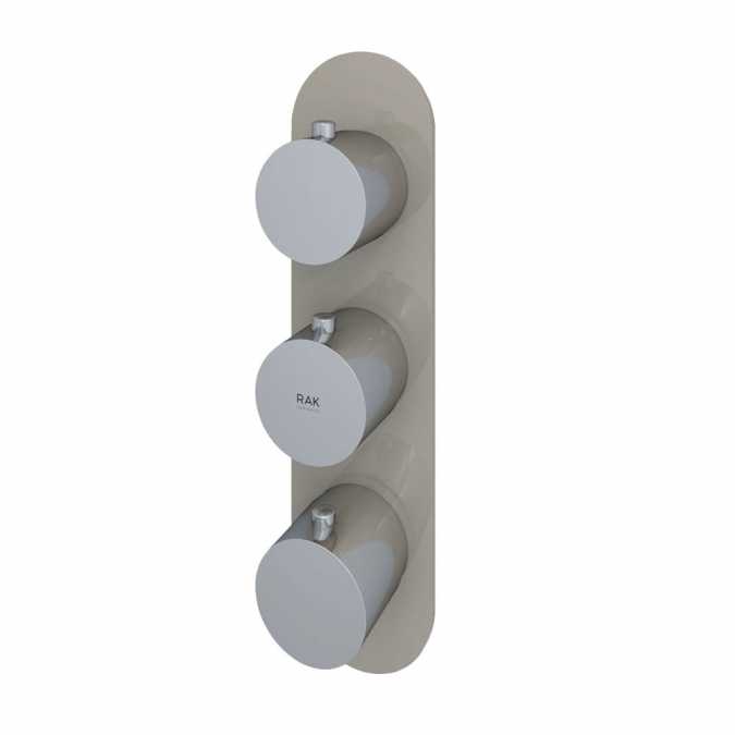 Feeling Round Cappuccino Dual Outlet Shower Valve by RAK Ceramics